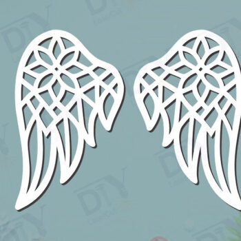 Intra απο ξύλο plywood 3mm-4mm πάχος Angel Wings Πρότυπο DIY #9 Δίασταση 40x40 cm INTRAFABR-125467166 - Image 1