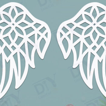 Intra απο ξύλο plywood 3mm-4mm πάχος Angel Wings Πρότυπο DIY #9 Δίασταση 40x40 cm INTRAFABR-125467166 - Image 2