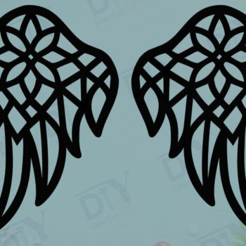 Intra απο ξύλο plywood 3mm-4mm πάχος Angel Wings Πρότυπο DIY #9 Δίασταση 40x40 cm INTRAFABR-125467166 - Image 3