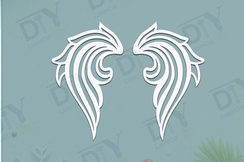 Intra απο ξύλο plywood 3mm-4mm πάχος Πρότυπο DIY Wings Angel Δίασταση 40x40 cm INTRAFABR-125413790