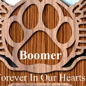 Intra απο ξύλο plywood 3mm-4mm πάχος Angel Wings Dog Paw Memorial Cut  Δίασταση 15x15 cm INTRAFABR-26368912 - Image 1