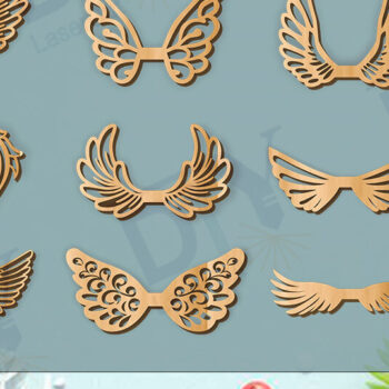 Intra απο ξύλο plywood 3mm-4mm πάχος Angel Wings Macrame Δίασταση 20x30 cm INTRAFABR-109169561 - Image 2