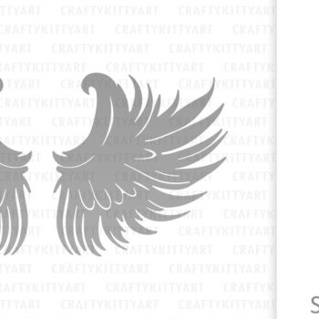 Intra απο ξύλο plywood 3mm-4mm πάχος κοπής χαρτιού με λέιζερ Angel Wings Δίασταση 7x7 cm INTRAFABR-115249446 - Image 2