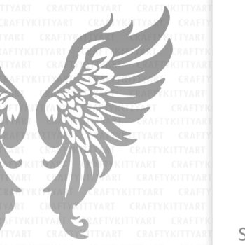 Intra απο ξύλο plywood 3mm-4mm πάχος κοπής χαρτιού με λέιζερ Angel Wings Δίασταση 7x7 cm INTRAFABR-115250412 - Image 2