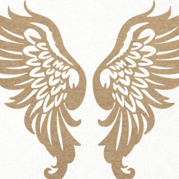 Intra απο ξύλο plywood 3mm-4mm πάχος κοπής χαρτιού με λέιζερ Angel Wings Δίασταση 7x7 cm INTRAFABR-115250412 - Image 3