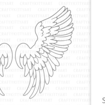 Intra απο ξύλο plywood 3mm-4mm πάχος κοπής χαρτιού με λέιζερ Angel Wings Δίασταση 7x7 cm INTRAFABR-115250703 - Image 2