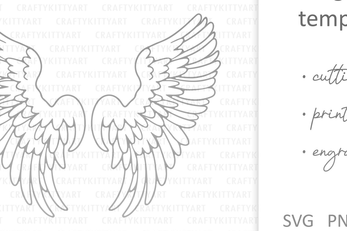 Intra απο ξύλο plywood 3mm-4mm πάχος κοπής χαρτιού με λέιζερ Angel Wings Δίασταση 7x7 cm INTRAFABR-115250703 - Image 2