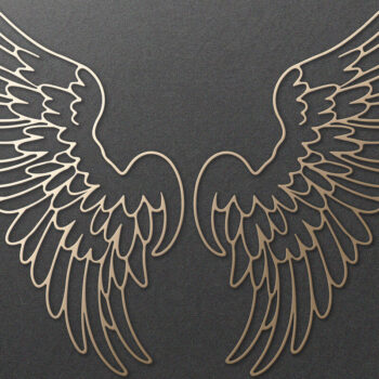 Intra απο ξύλο plywood 3mm-4mm πάχος κοπής χαρτιού με λέιζερ Angel Wings Δίασταση 7x7 cm INTRAFABR-115250703 - Image 3