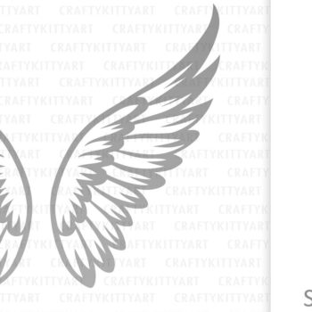 Intra απο ξύλο plywood 3mm-4mm πάχος κοπής χαρτιού με λέιζερ Angel Wings Δίασταση 7x7 cm INTRAFABR-116020185 - Image 2