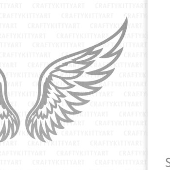 Intra απο ξύλο plywood 3mm-4mm πάχος κοπής χαρτιού με λέιζερ Angel Wings Δίασταση 7x7 cm INTRAFABR-116020211 - Image 2