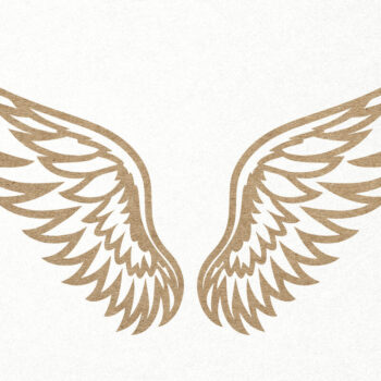 Intra απο ξύλο plywood 3mm-4mm πάχος κοπής χαρτιού με λέιζερ Angel Wings Δίασταση 7x7 cm INTRAFABR-116020211 - Image 3