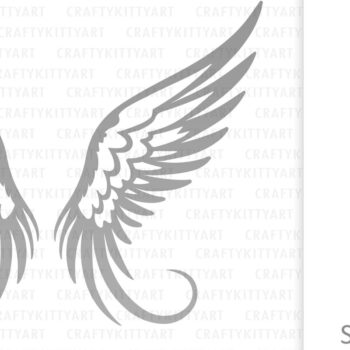 Intra απο ξύλο plywood 3mm-4mm πάχος κοπής χαρτιού με λέιζερ Angel Wings Δίασταση 7x7 cm INTRAFABR-116020252 - Image 2