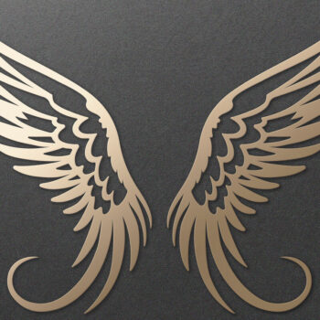 Intra απο ξύλο plywood 3mm-4mm πάχος κοπής χαρτιού με λέιζερ Angel Wings Δίασταση 7x7 cm INTRAFABR-116020252 - Image 3