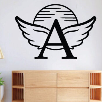 Intra απο ξύλο plywood 3mm-4mm πάχος κοπής με λέιζερ τοίχου Angel Wings Δίασταση 40x40 cm INTRAFABR-77149844 - Image 2