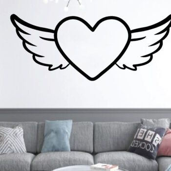 Intra απο ξύλο plywood 3mm-4mm πάχος κοπής με λέιζερ τοίχου Angel Wings Δίασταση 40x40 cm INTRAFABR-77149844 - Image 3