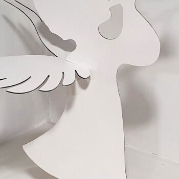 Intra απο ξύλο plywood 3mm-4mm πάχος Angel with Wings , Δίασταση 30x20 cm INTRAFABR-87695560 - Image 2