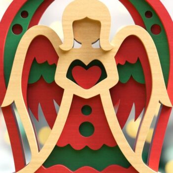 Intra απο ξύλο plywood 3mm-4mm πάχος Angels 3D Layered Cut  Δίασταση 4x5 cm INTRAFABR-46110102 - Image 5