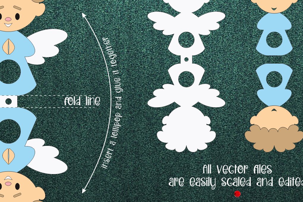 Intra απο ξύλο plywood 3mm-4mm πάχος προτύπων κατόχων αγγέλων Lolly Δίασταση 30x20 cm INTRAFABR-21843828