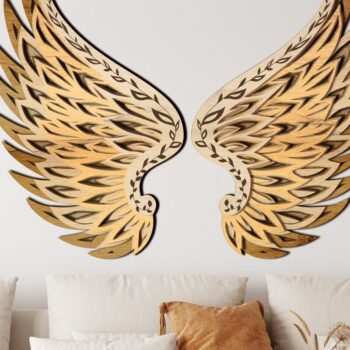 Intra απο ξύλο plywood 3mm-4mm πάχος Πρότυπο & χαρτιού ANGELS WINGS Δίασταση 40x40 cm INTRAFABR-33739938 - Image 5