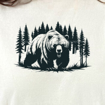 Intra απο ξύλο plywood 3mm-4mm πάχος Angry Bear , Bear , Hunting Δίασταση 40x40 cm INTRAFABR-101036466 - Image 4