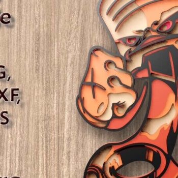 Intra απο ξύλο plywood 3mm-4mm πάχος πολλαπλών στρώσεων Angry Piston Δίασταση 7x7 cm INTRAFABR-124389195 - Image 1