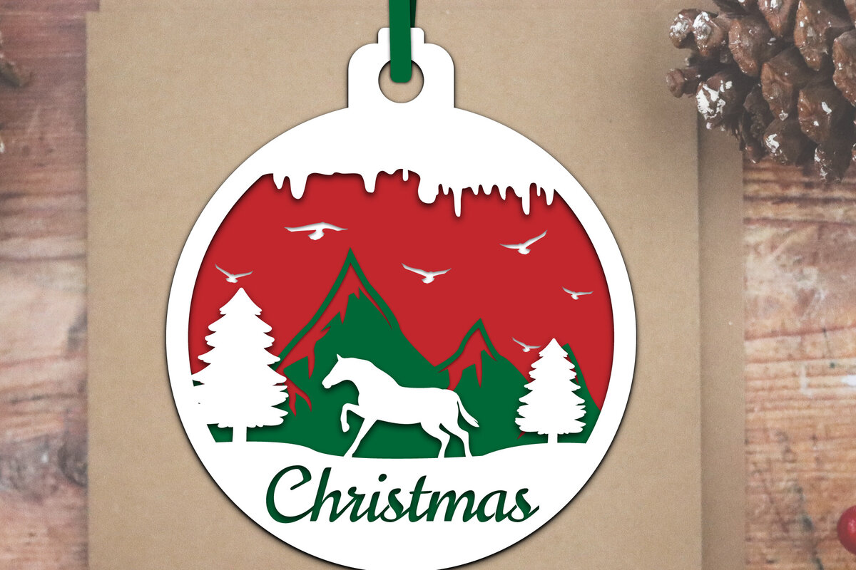 Intra απο ξύλο plywood 3mm-4mm πάχος Ζώο Χριστουγεννιάτικη Μπάλα Papercut Δίασταση 8x8 cm INTRAFABR-79734207