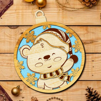 Intra απο ξύλο plywood 3mm-4mm πάχος Χριστουγεννιάτικο στολίδι ζώων, διακόσμηση σπιτιού Δίασταση 4x4 cm INTRAFABR-83580634 - Image 2