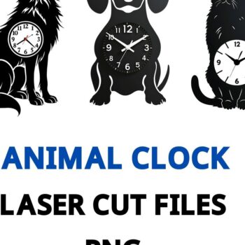 Intra απο ξύλο plywood 3mm-4mm πάχος κοπής με λέιζερ Animal Clock Δίασταση 4096x4096 cm INTRAFABR-113466474 - Image 1