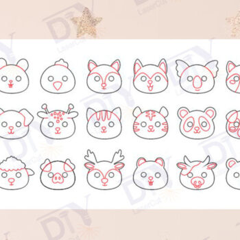 Intra απο ξύλο plywood 3mm-4mm πάχος με κουμπιά προσώπου ζώων Δίασταση 4x4 cm INTRAFABR-118438285 - Image 3