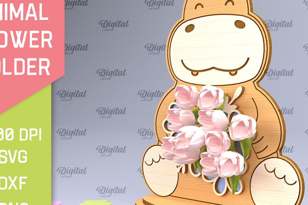 Intra απο ξύλο plywood 3mm-4mm πάχος Animal Flower Holder Δίασταση 30x20 cm INTRAFABR-93529988