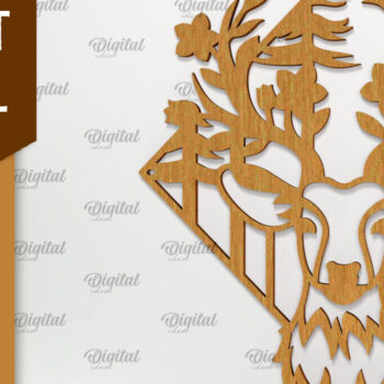 Intra απο ξύλο plywood 3mm-4mm πάχος τέχνης Animal Forest Wall Art Δίασταση 40x40 cm INTRAFABR-94685954 - Image 1
