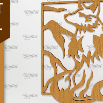 Intra απο ξύλο plywood 3mm-4mm πάχος τέχνης Animal Forest Wall Art Δίασταση 40x40 cm INTRAFABR-94684829 - Image 1