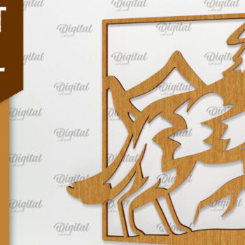 Intra απο ξύλο plywood 3mm-4mm πάχος τέχνης Animal Forest Wall Art Δίασταση 40x40 cm INTRAFABR-94684872 - Image 1
