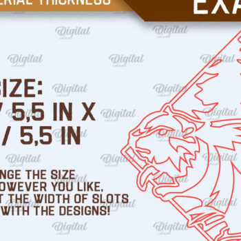 Intra απο ξύλο plywood 3mm-4mm πάχος Δέσμη κοπής  Art Wall Art Animal Forest Δίασταση 40x40 cm INTRAFABR-94747391 - Image 2