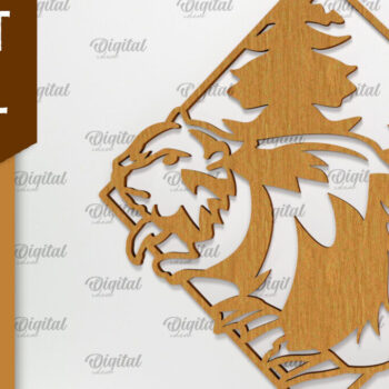 Intra απο ξύλο plywood 3mm-4mm πάχος Δέσμη κοπής  Art Wall Art Animal Forest Δίασταση 40x40 cm INTRAFABR-94747391 - Image 8