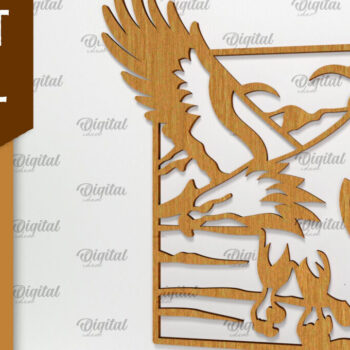 Intra απο ξύλο plywood 3mm-4mm πάχος Δέσμη κοπής  Art Wall Art Animal Forest Δίασταση 40x40 cm INTRAFABR-94747391 - Image 11