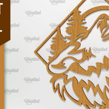 Intra απο ξύλο plywood 3mm-4mm πάχος Δέσμη κοπής  Art Wall Art Animal Forest Δίασταση 40x40 cm INTRAFABR-94747391 - Image 12