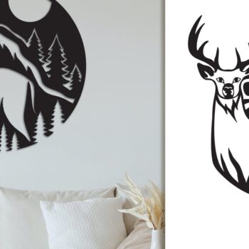 Intra απο ξύλο plywood 3mm-4mm πάχος κοπής με λέιζερ Animal Forest Wall Art Δίασταση 40x40 cm INTRAFABR-36328328 - Image 1