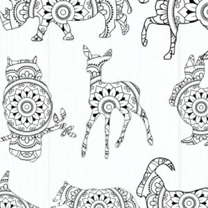 Intra απο ξύλο plywood 3mm-4mm πάχος Animal Mandala Δίασταση 30x30 cm INTRAFABR-90962327