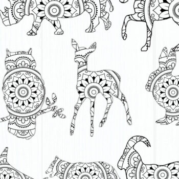 Intra απο ξύλο plywood 3mm-4mm πάχος Animal Mandala Δίασταση 30x30 cm INTRAFABR-90962327 - Image 1