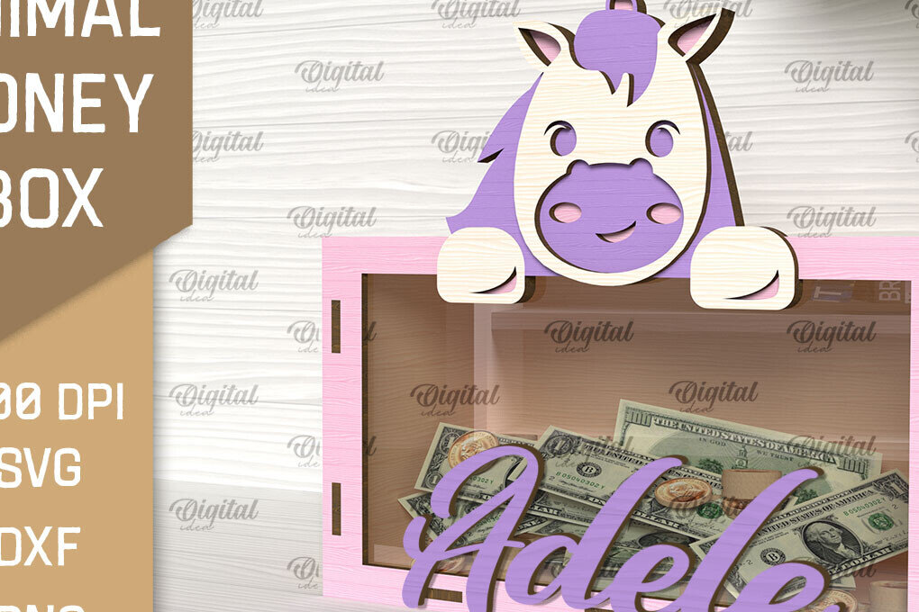 Intra απο ξύλο plywood 3mm-4mm πάχος Animal Money Box . Ξύλινη Τράπεζα Χρημάτων Δίασταση 30x20 cm INTRAFABR-92132229