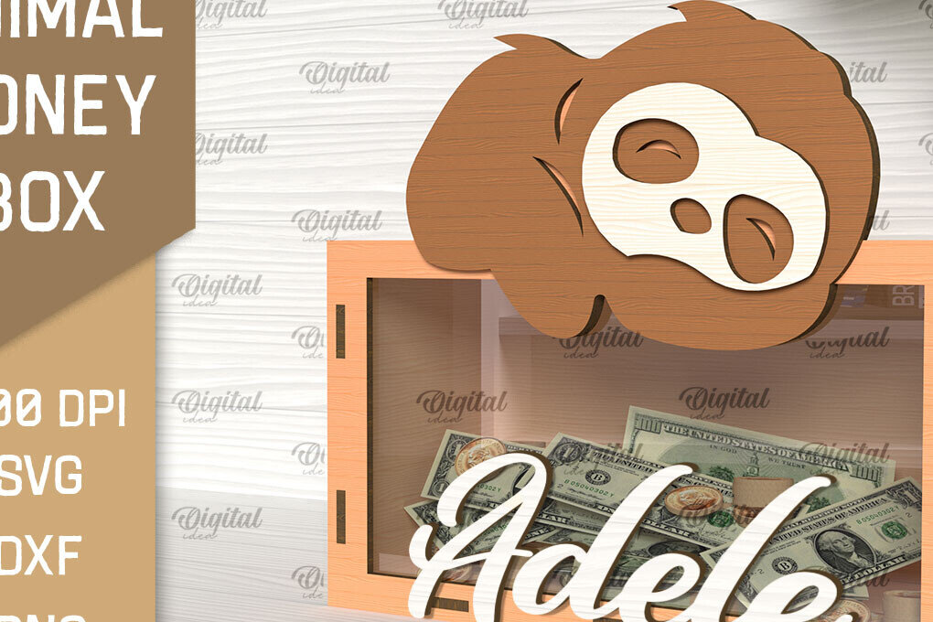 Intra απο ξύλο plywood 3mm-4mm πάχος Animal Money Box . Ξύλινη Τράπεζα Χρημάτων Δίασταση 30x20 cm INTRAFABR-92131819