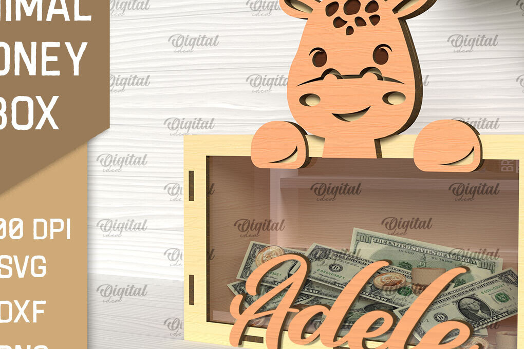 Intra απο ξύλο plywood 3mm-4mm πάχος Animal Money Box . Ξύλινη Τράπεζα Χρημάτων Δίασταση 30x20 cm INTRAFABR-92131929