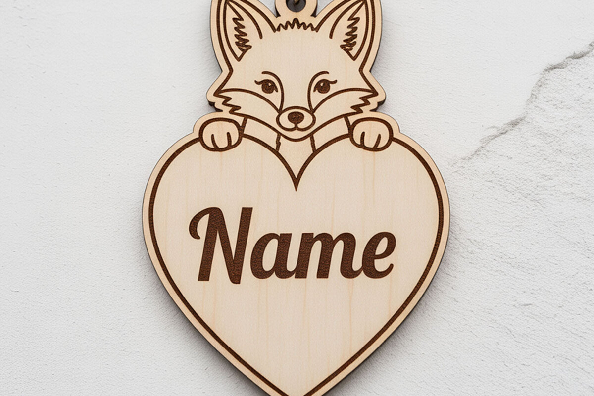Intra απο ξύλο plywood 3mm-4mm πάχος Mega Keychain με όνομα ζώου Δίασταση 6x6 cm INTRAFABR-122896174 - Image 6