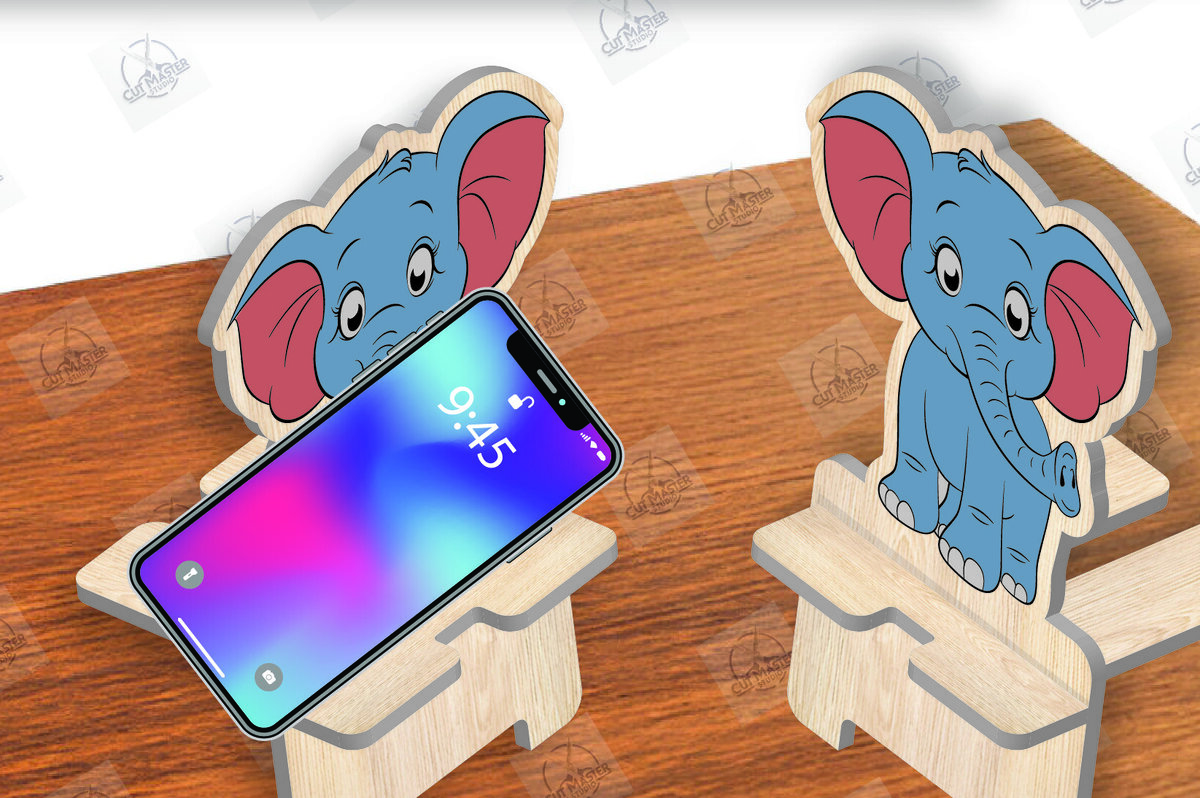 Intra απο ξύλο plywood 3mm-4mm πάχος Animal Phone Stand Δίασταση 15x15 cm INTRAFABR-111420276