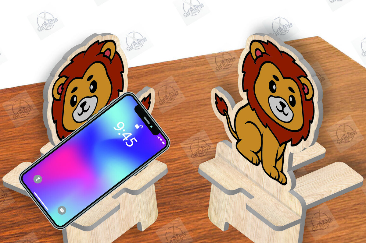 Intra απο ξύλο plywood 3mm-4mm πάχος Animal Phone Stand Δίασταση 15x15 cm INTRAFABR-111420315 - Image 2