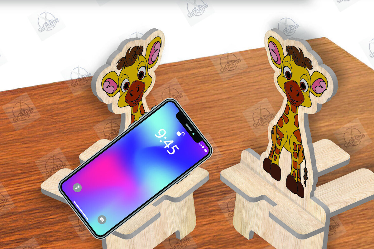 Intra απο ξύλο plywood 3mm-4mm πάχος Animal Phone Stand Δίασταση 15x15 cm INTRAFABR-111420118