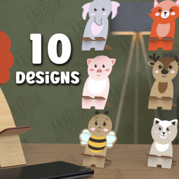 Intra απο ξύλο plywood 3mm-4mm πάχος Δέσμη κοπής με λέιζερ βάσεις τηλεφώνων ζώων Δίασταση 30x20 cm INTRAFABR-114429456 - Image 1