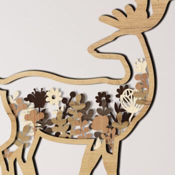 Intra απο ξύλο plywood 3mm-4mm πάχος κομμένα σε δέσμη πάνελ τοίχου ζώων Δίασταση 40x40 cm INTRAFABR-105398402 - Image 3