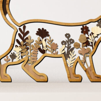 Intra απο ξύλο plywood 3mm-4mm πάχος κομμένα σε δέσμη πάνελ τοίχου ζώων Δίασταση 40x40 cm INTRAFABR-105398402 - Image 5